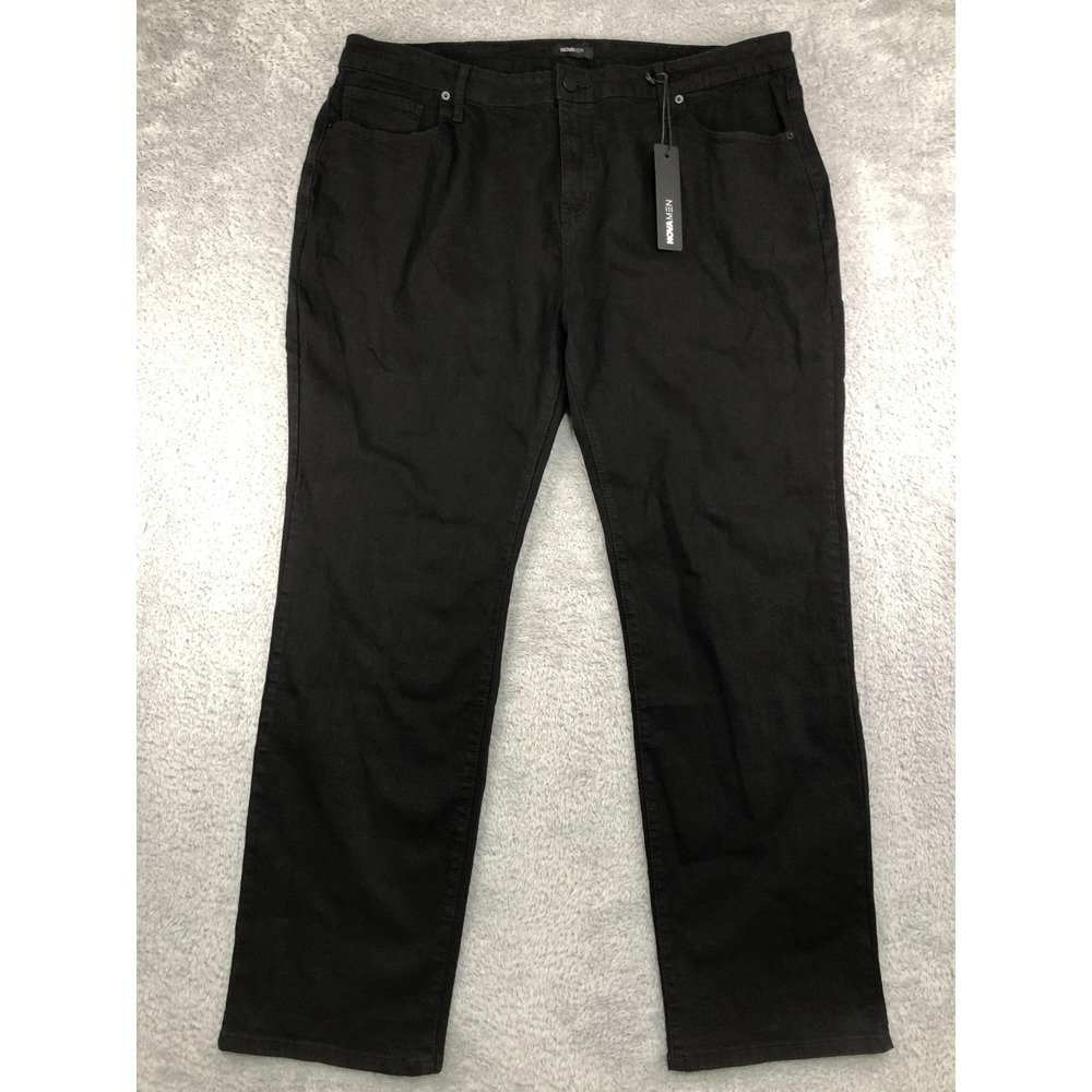 Nova Men Jeans Mens 42x32 Black NWT Straight High Rise